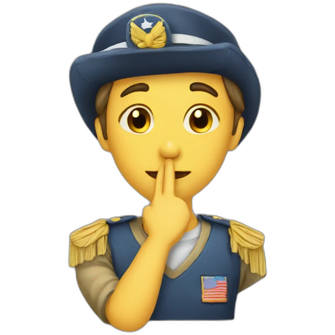 salute kiss emoji