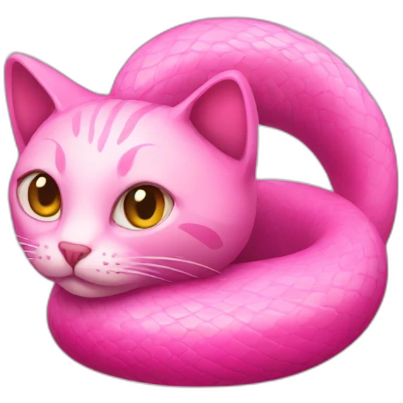 pink-snake-cat emoji