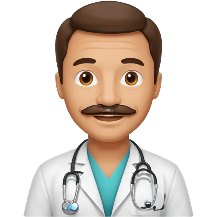 doctor with  mustaches style  emoji