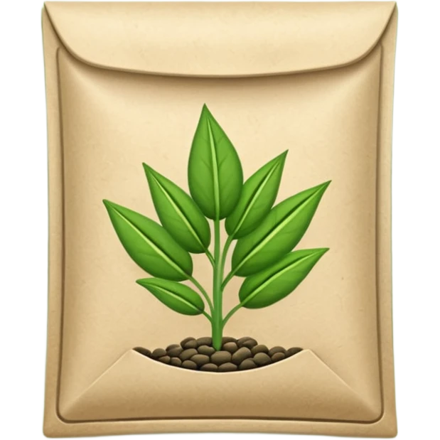 green seed packet pocket emoji