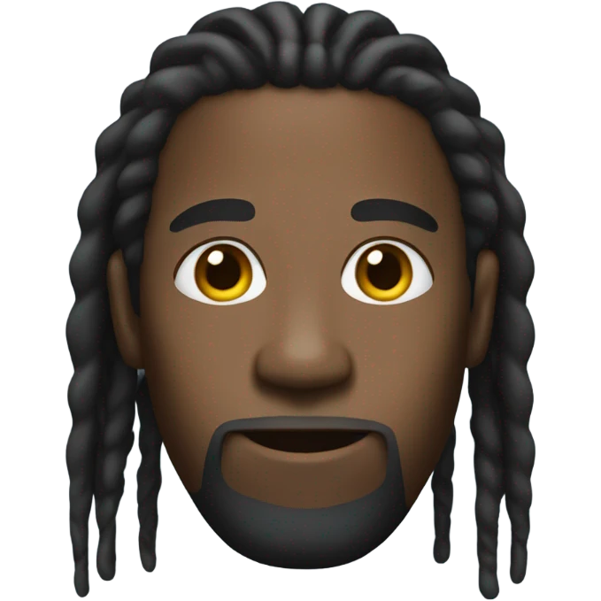 black man with dreadlocks no mustache  emoji