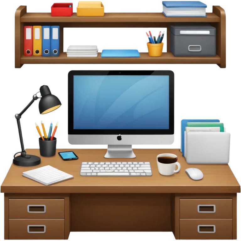 small office with one desk emoji