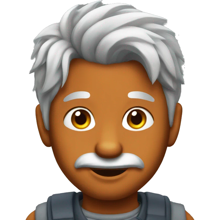 Fox with grey hair emoji
