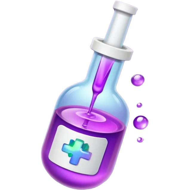 glitter purple medicine emoji