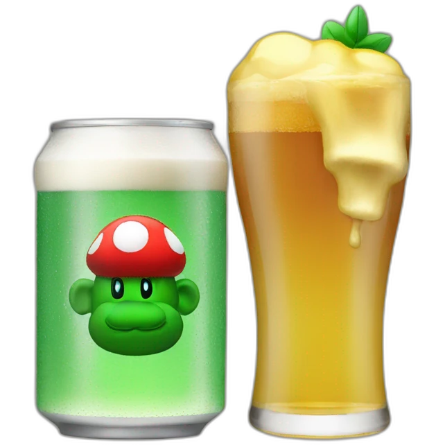 mario drink a beer emoji