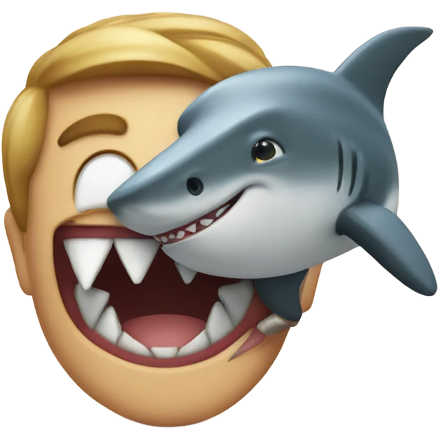 smile with a shark emoji