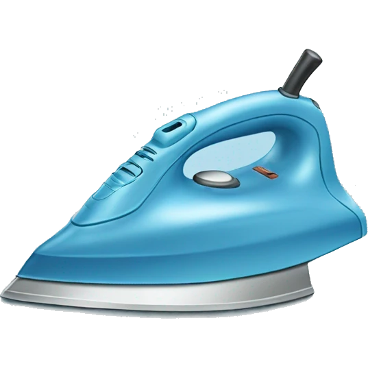 Sky blue iron for ironing emoji