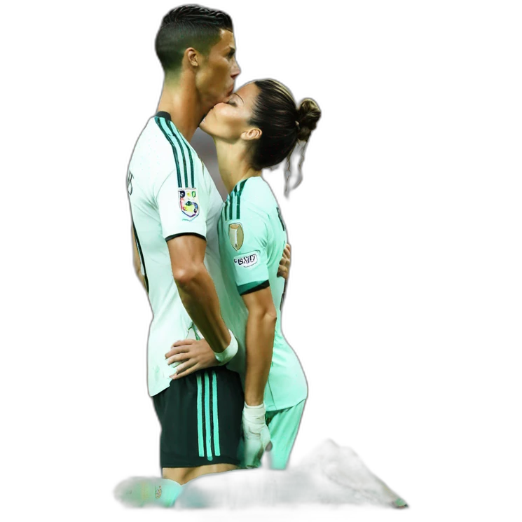 Cristiano Ronaldo kiss feet georgina emoji