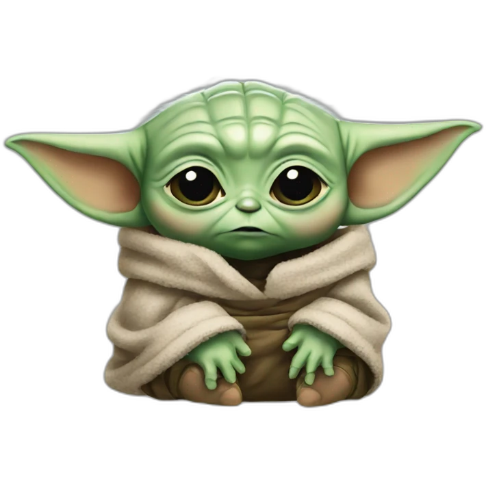 sad baby yoda head emoji