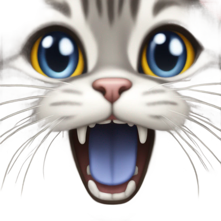 Cat meowing  emoji