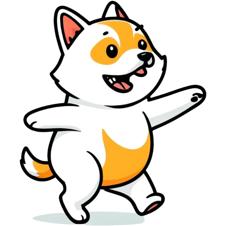 Dog dancing  emoji