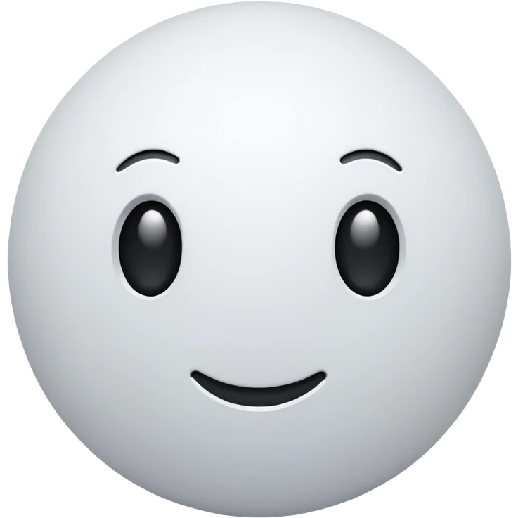 white color, no face emoji