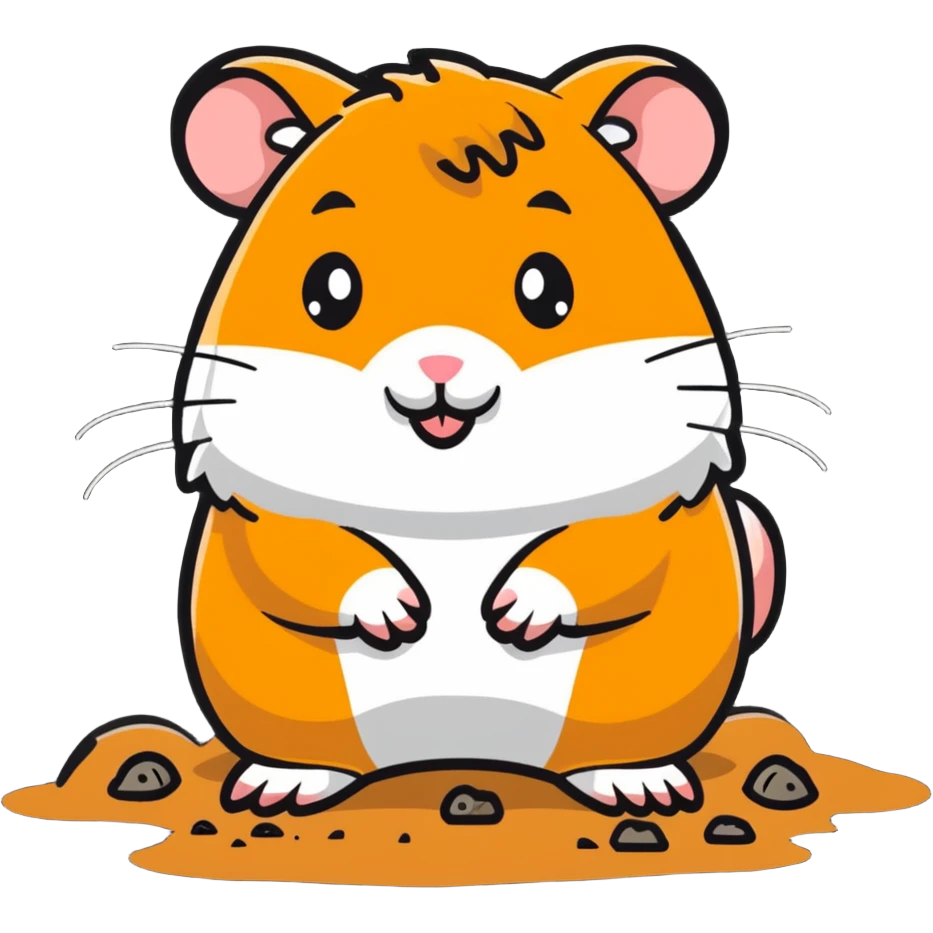 hamster covered in mud and dirt emoji
