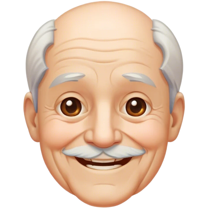 smiling old man outdoors portrait emoji