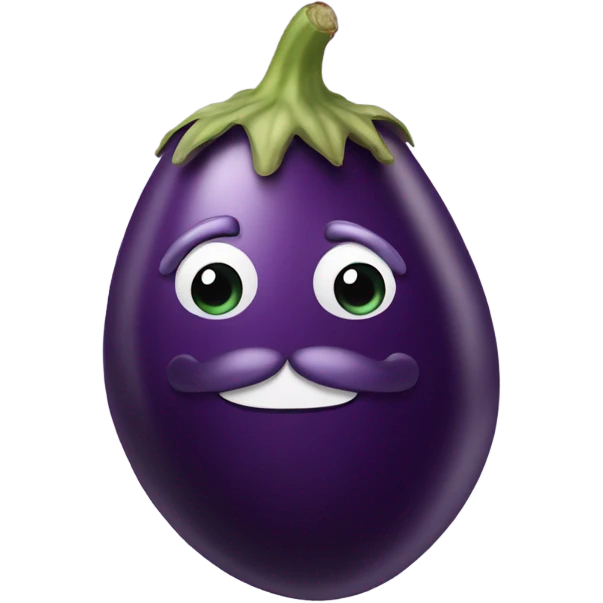 Eggplant with a mustache  emoji