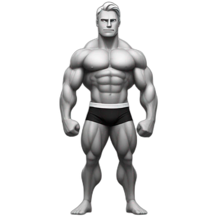 bodybuilder noir et blanc costar emoji