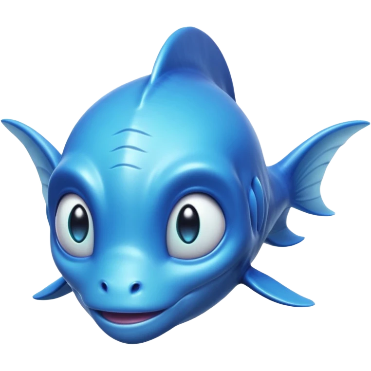 aquatic alien portrait, head and shoulders only, smooth blue skin, fin-like ears, glowing aqua eyes, liquid texture details, 3D cartoon, mobile game icon style, clean background, no text, no watermark
 emoji