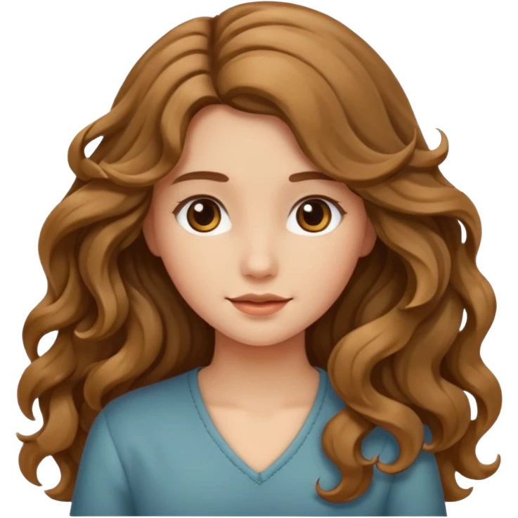 Girly waves hair emoji