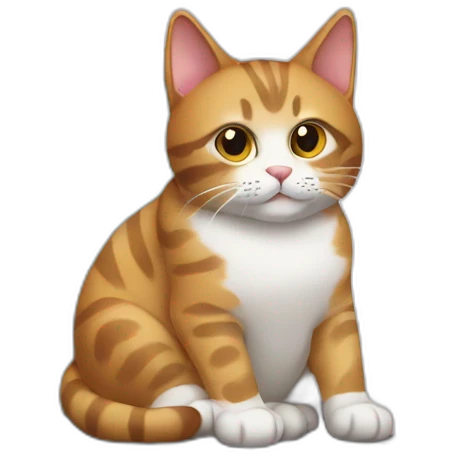 A cat lying on a computer emoji