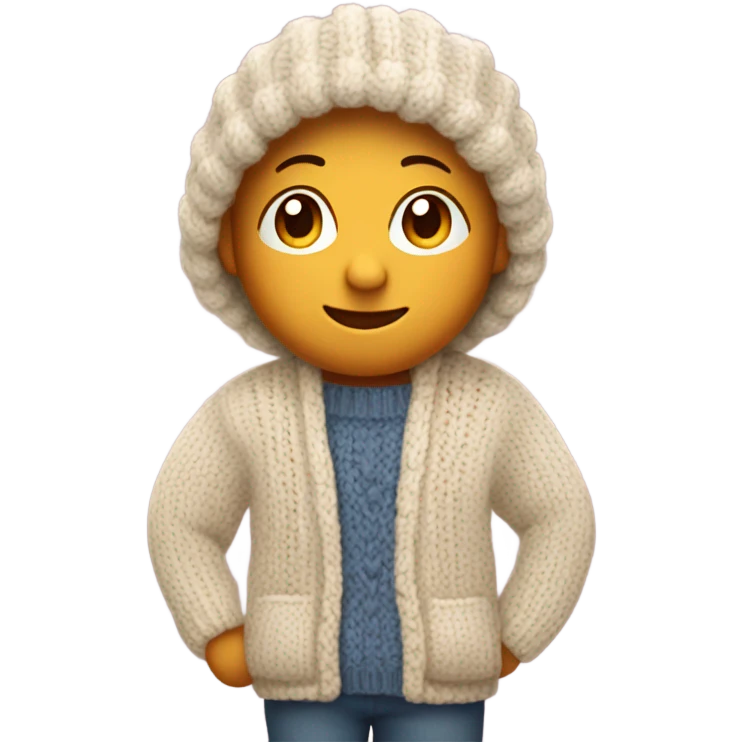 A heart wearing a cardigan emoji