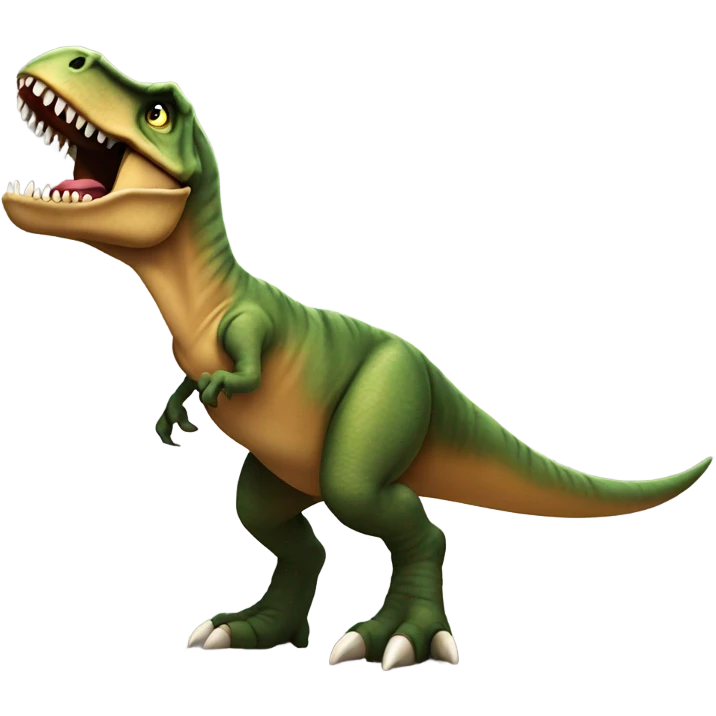 t-rex pointed towards the front left emoji