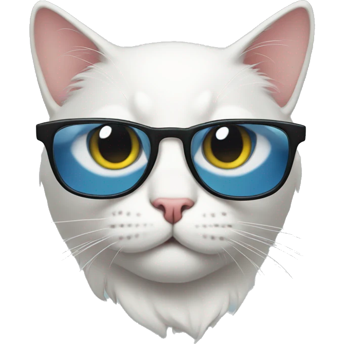 cat with glasses funny emoji