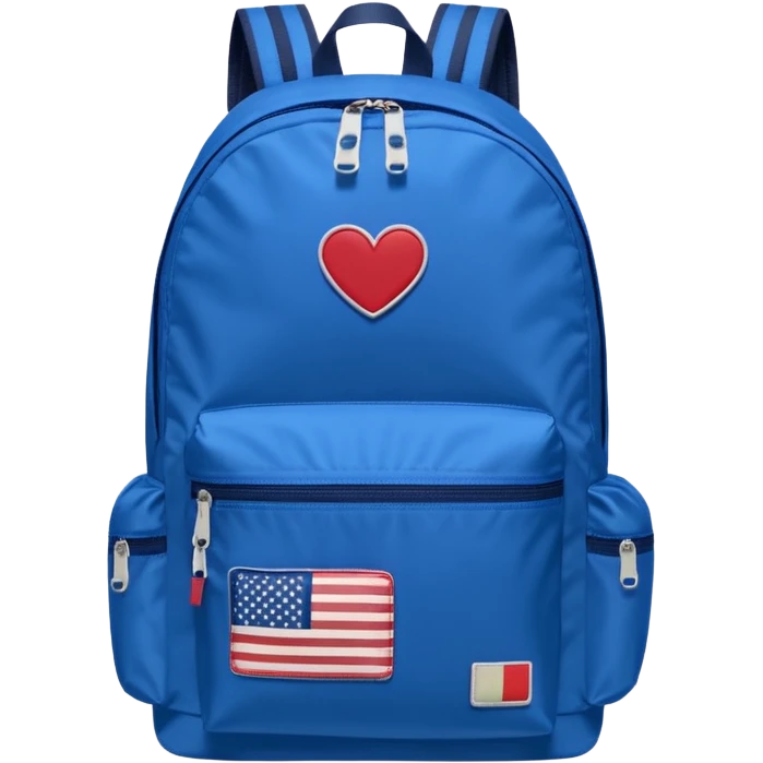 blue backpack with tommyjeans logo like american flag ony at the bottom pocket  emoji