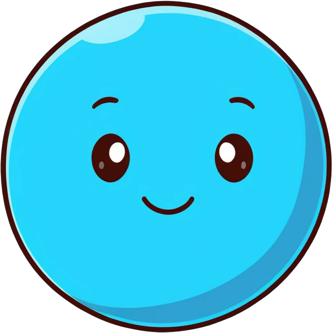Venus planet with yellowish cloudy atmosphere and a cute happy smiling face emoji
