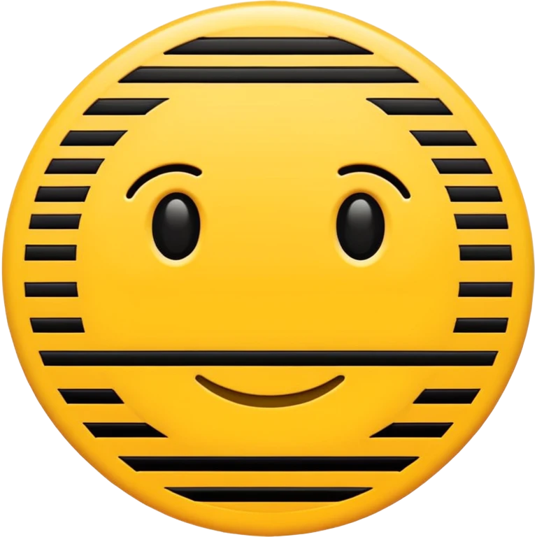 minimal emoji of a circle made out of 6 evenly spaced black horizontal lines emoji