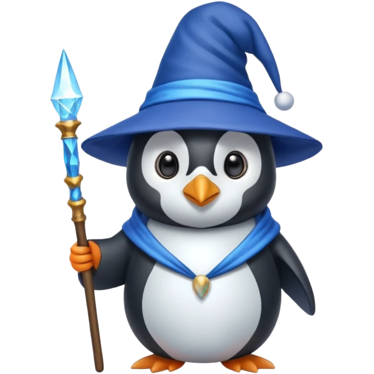 Penguin Wizard emoji
