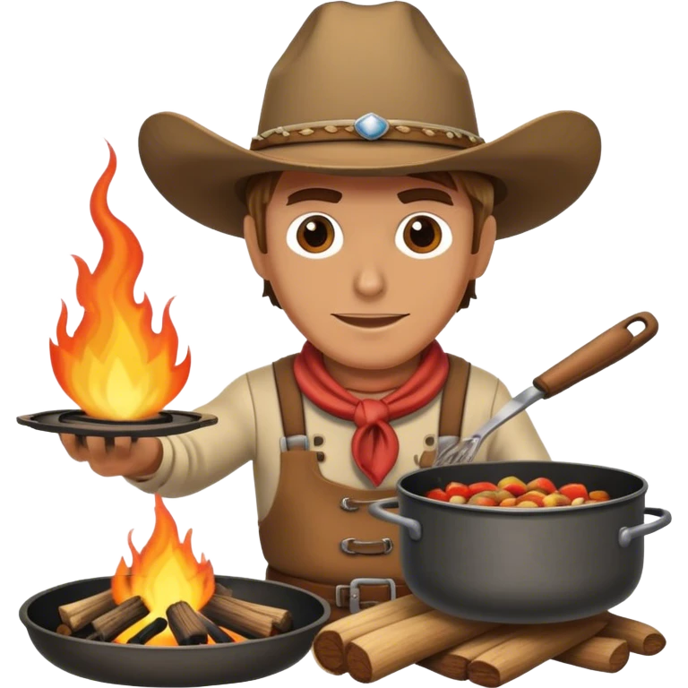 Cowboy cooking emoji