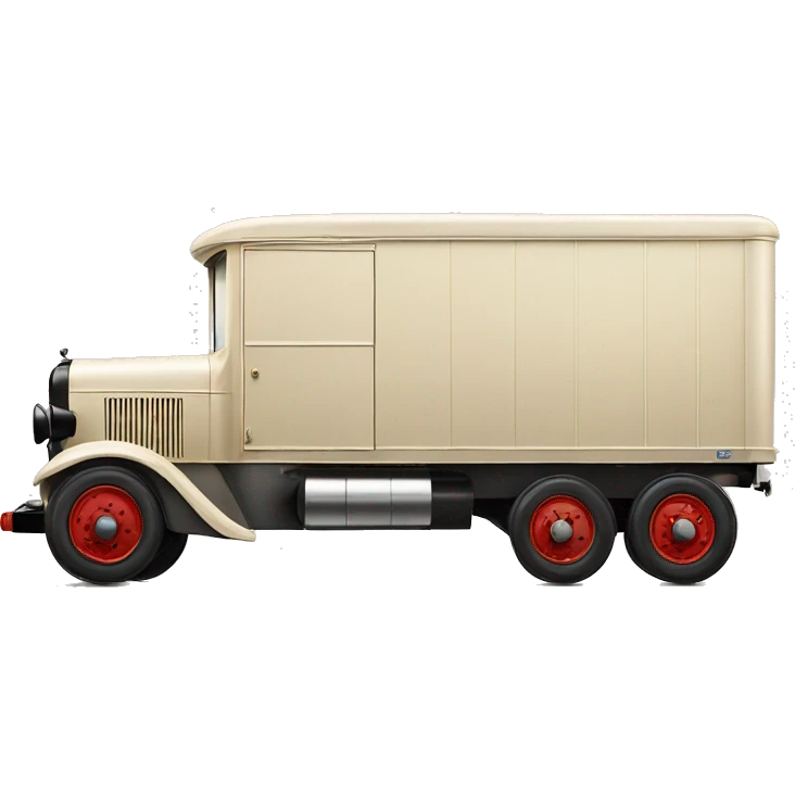 Streamlined Very long 1934 moving truck side view  emoji
