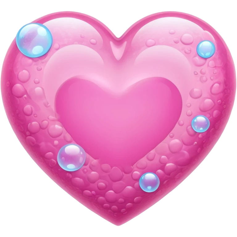 heart with a bubble texture emoji