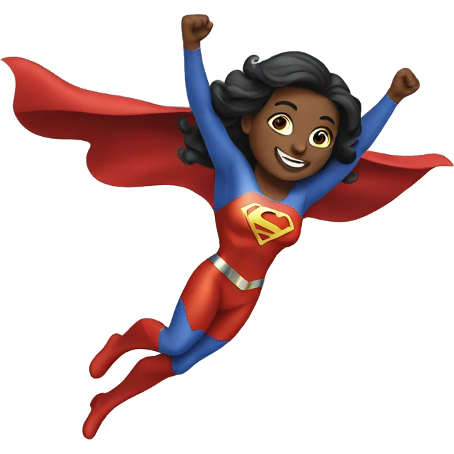 Flying superwoman emoji