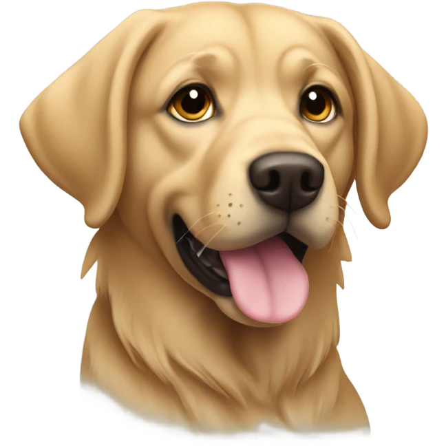 Long hair Labrador Retriever mix emoji