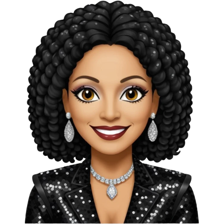 Sheila E with black sequin outfit emoji