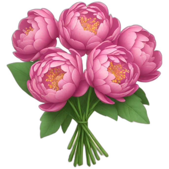 bouquet de pivoines emoji