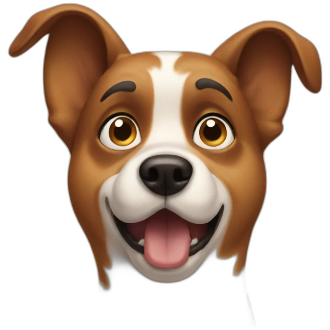 Shocked dog emoji