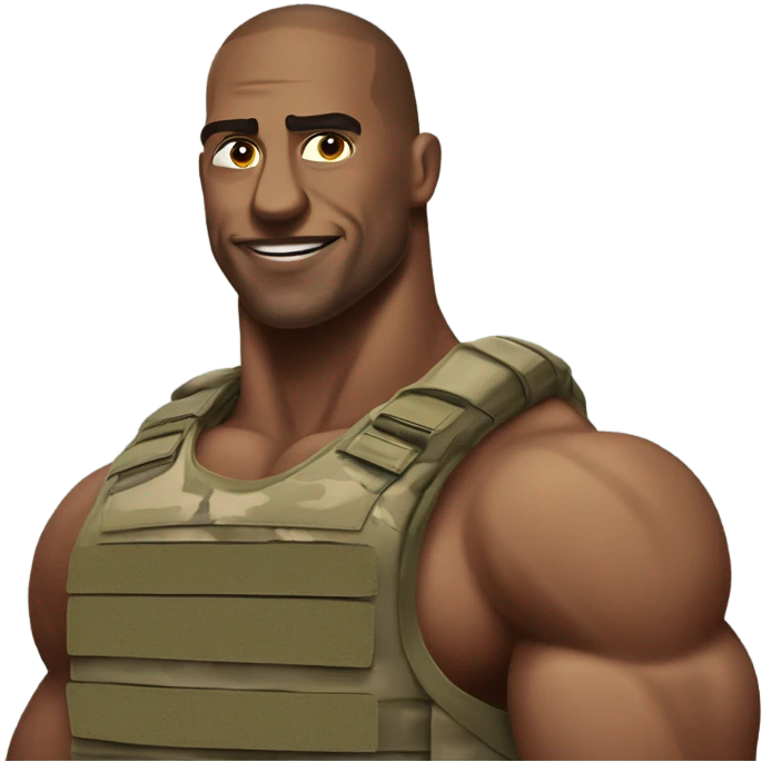 Iraq veteran with and huge rippling muscles flexing the muscles  emoji