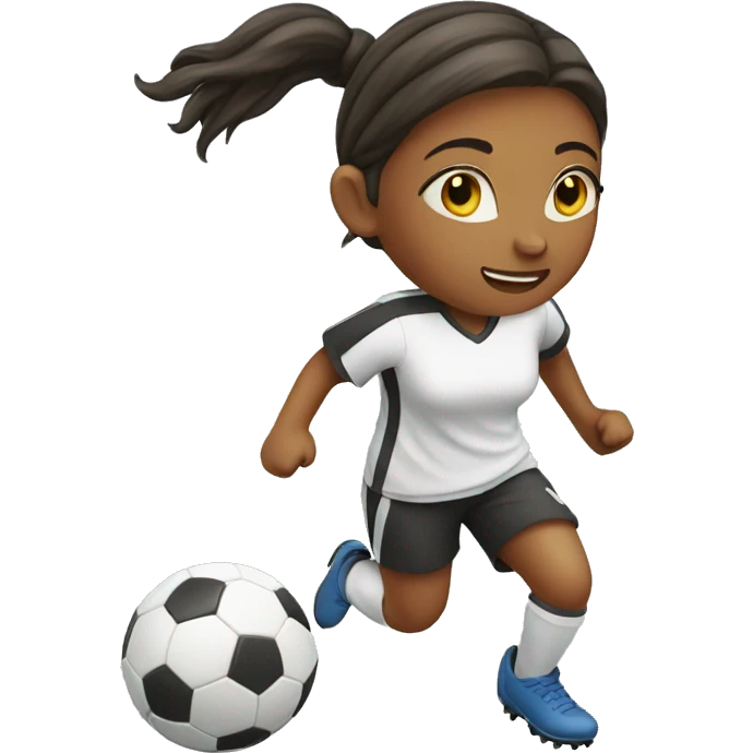 Girl playing soccer emoji