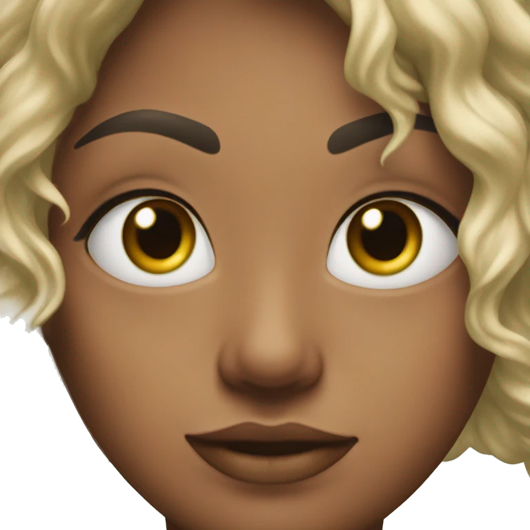 chica morena con piel blanca y ojos verdes emoji