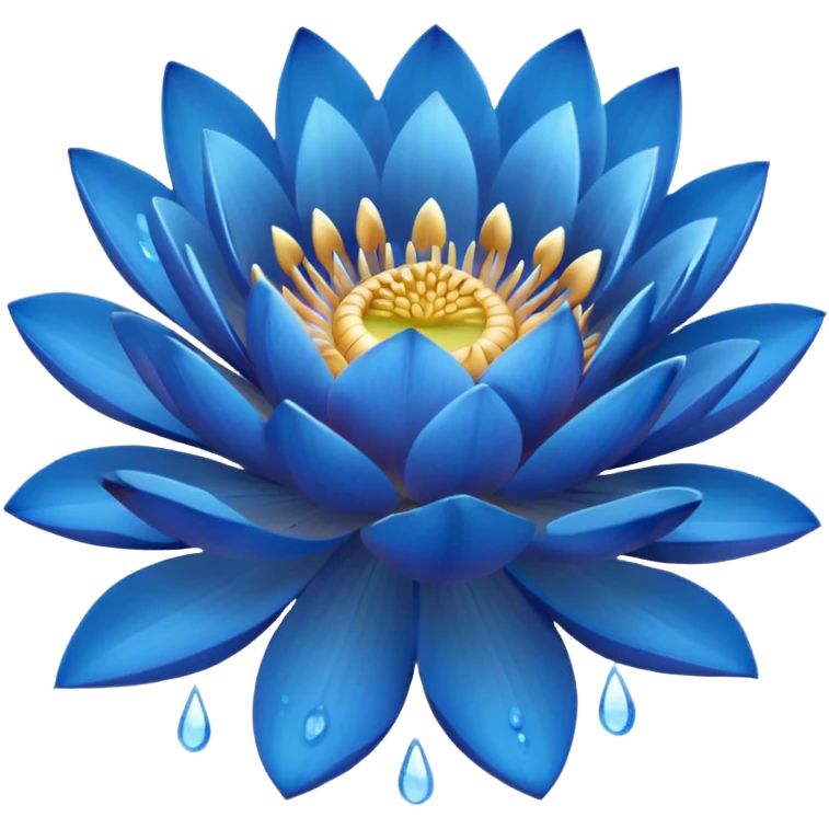 bouquet of blue lotus flowers emoji