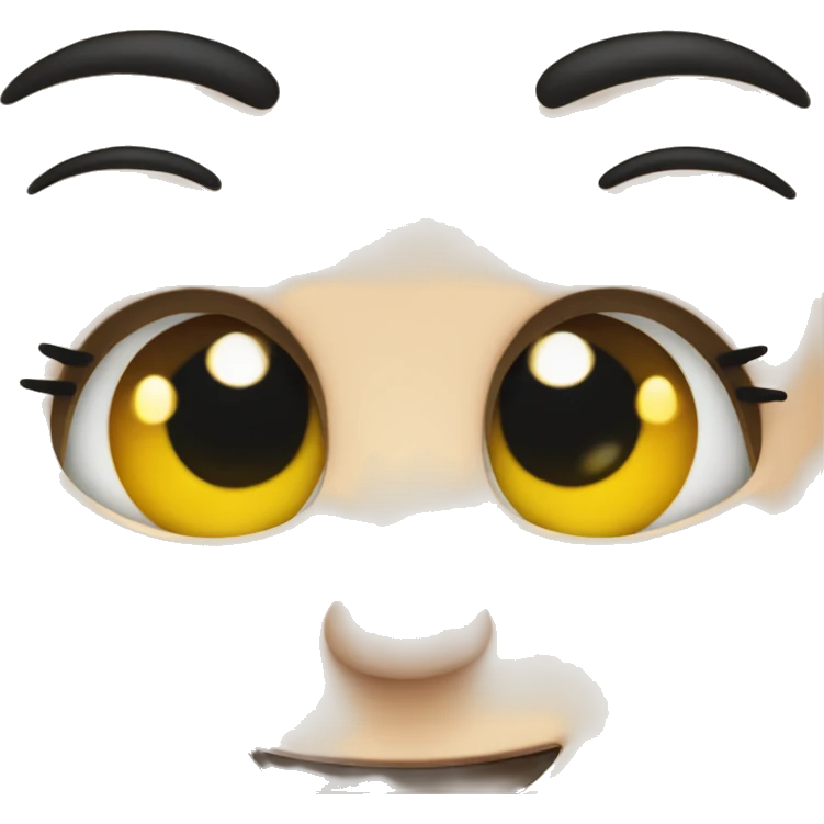 Smiley eyelashes emoji