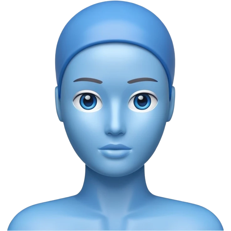 blue test mannequin emoji