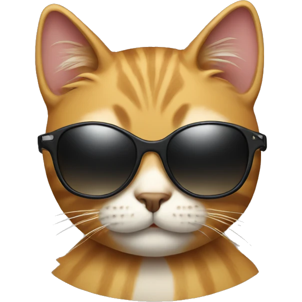 Cat with sunglasses emoji