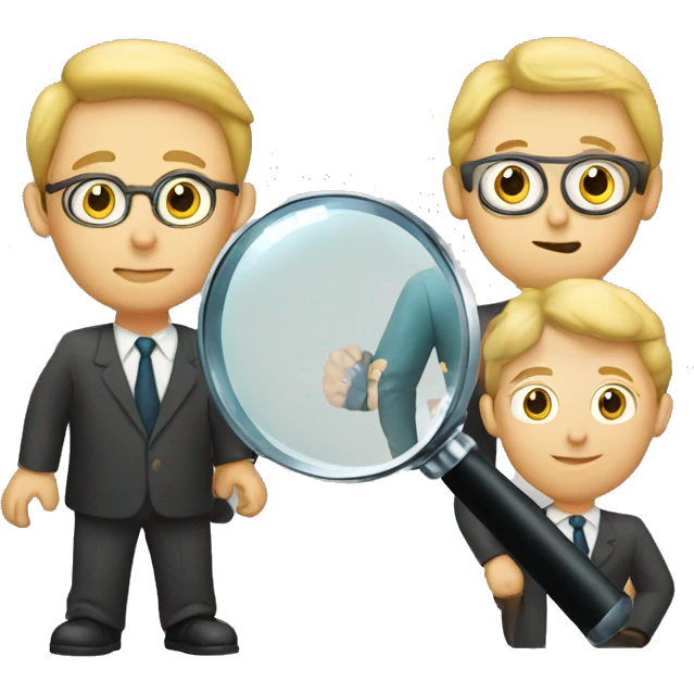 3 experts and a magnifying glass emoji