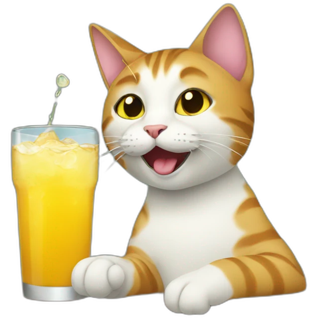 cat drinking  emoji