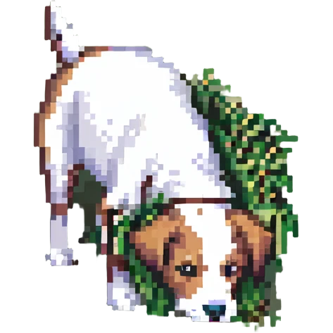 dog eating grass emoji