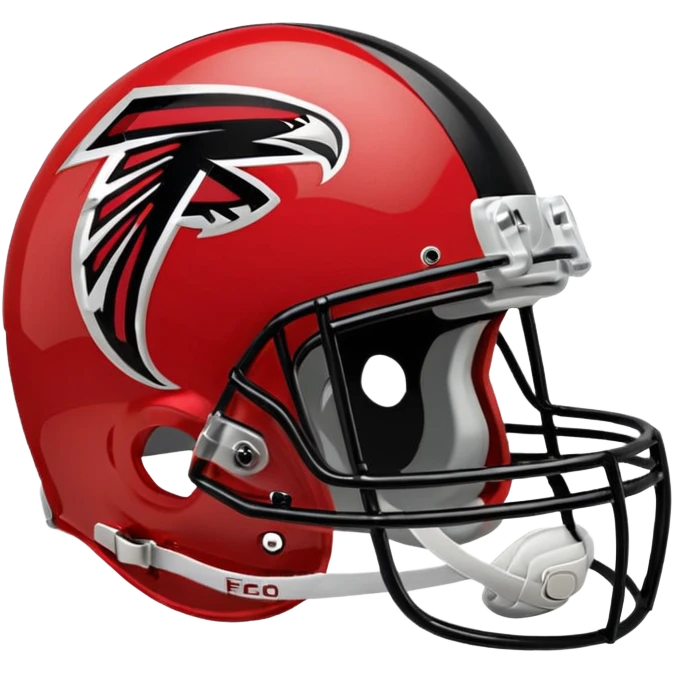 Atlanta Falcons Helmet wit logo emoji