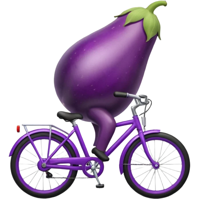 Create a eggplant on a bike emoji